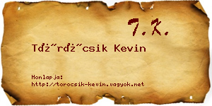 Töröcsik Kevin névjegykártya